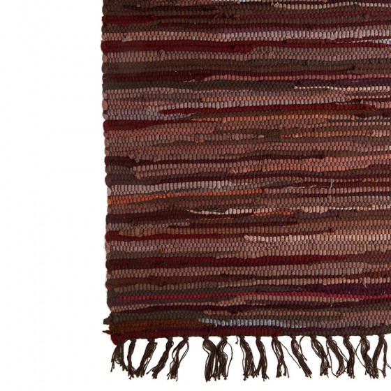 Alfombra Marron Con Flecos...