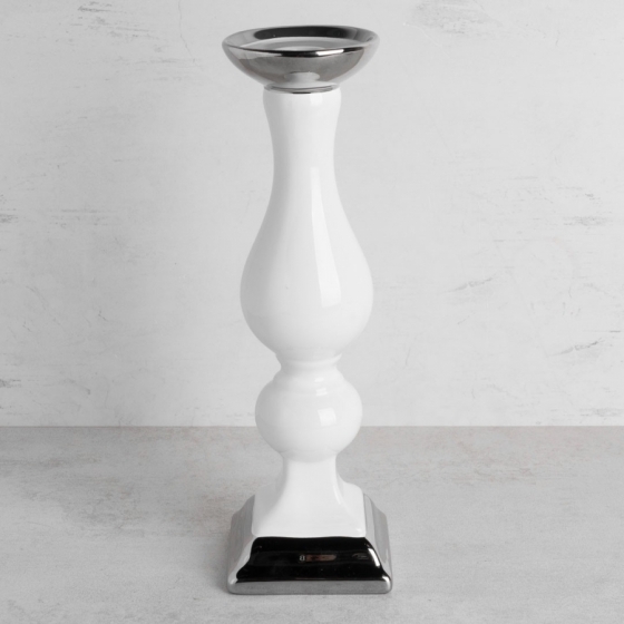 Candelabro Blanco con Borde...