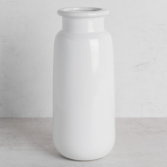 Florero Blanco de Ceramica
